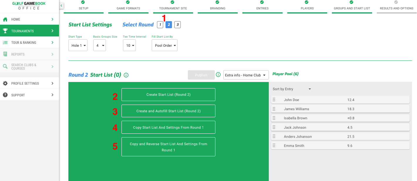 Golf GameBook Tournament Manager